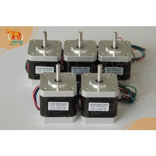 Best Selling! Wantai 5 PCS Nema17 Stepper Motor 42BYGH801 54oz-in 48mm 0.4A CE ISO ROHS CNCmakebot 3D printer motor