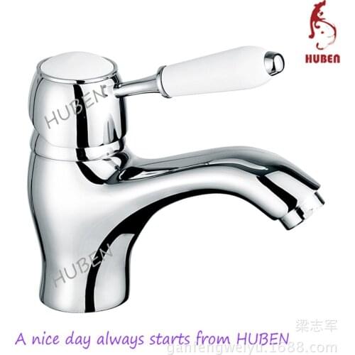 Tiger Ben porcelain basin mixer faucet handle full copper hot and cold wash basin faucet spool