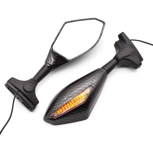 Motorcycle Mirror Motorbike Rearview Black Carbon Fiber Side Mirrors For BMW R1200RT R1200S R1200ST S1000R S1000RR