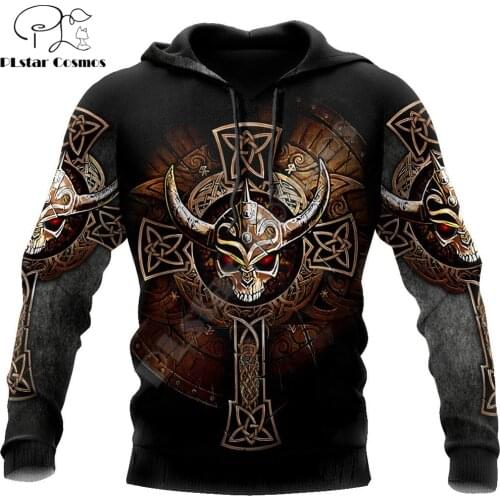 Viking Skulls 3D All Over Printed Fashion Hoodies Men Hooded Sweatshirt Unisex Zip Pullover Casual Jacket Tracksuit DW0251