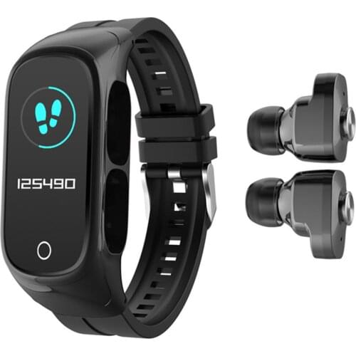 N8 Smart Watch 2 In1 Multifunctional Wireless TWS Bluetooth5.0-compatible Earphone Bracelet Fitness Tracker Wristband Headset