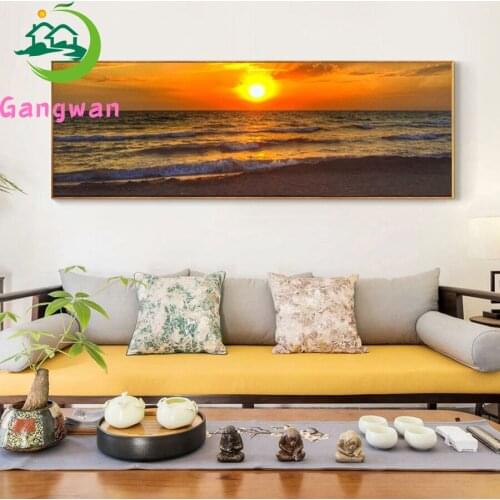 5D Diamond Painting Kits sunse seascape mosaic Picture Rhienstone Diamond Embroidery Cross Stitch Sale large size Decoraton Home