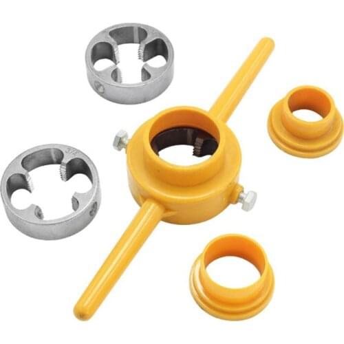 6pcs PVC Thread Maker Tools Kit NPT Die Set Pipe Threader Sizes 1/2" 3/4" 1" For Pumps Pipes Hand Tool Die Plastic Pipe Thread