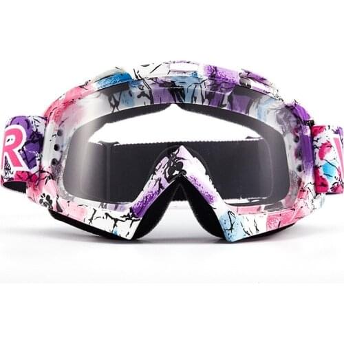 Motocross Goggle UV Protection Colorful Gafas Moto Motorcycle Glasses Goggles Ski Cross Country Flexible Dirt Bike Goggles