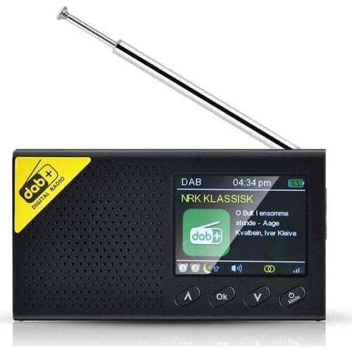 Portable DAB/DAB+ FM Radio with Bluetooth Digital Radio Portable Color Screen Digital Clock Radio for Outdoor Indoor