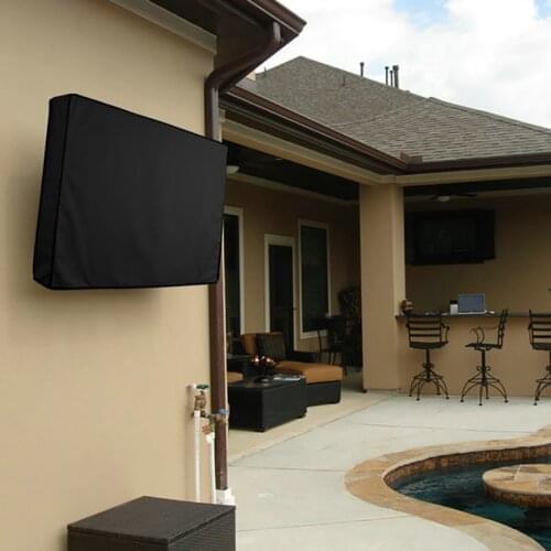 Outdoor TV Screen Dust Cover Black LCD Television Set Water Dust Resistant Protect Bag 24" 38" 42" 48" 52" 65inch FS001