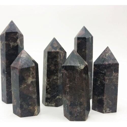 Sizes Natural Garnet Crystal Obelisk Quartz Crystal Wand Point Healing Stones Tower Natural Quartz Crystals