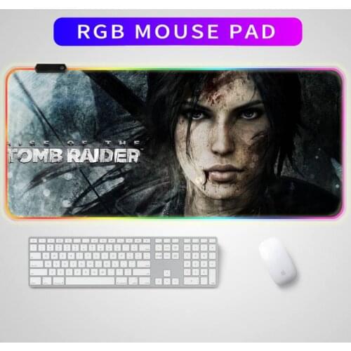 RGB mouse pad gamer notebook mouse pad tomb Raider game mouse pad gamer keyboard mouse pad
