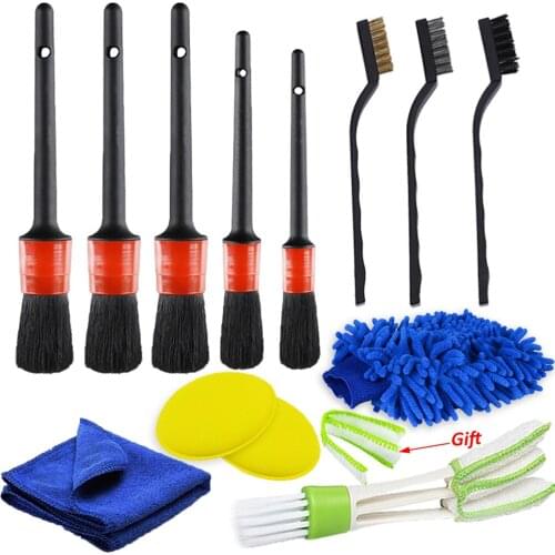 Detailing Brush Car Dry Cleaning Brushes For Car Interior Exterior Clean Car Cleaning Tools For Auto Air Vents Wheel Wash