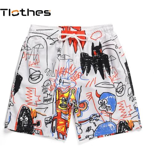Sports Shorts Men Graffiti Digital Print Bermuda Shorts Pattern Beach Shorts Brand Mens Running Basketball Board Shorts Men