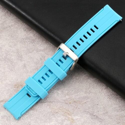 22mm Multi Color Silicone Watch Band High End Man Silica Gel Strap Classic Lady Watches Straps 17 Holes Adjustable Length Bands