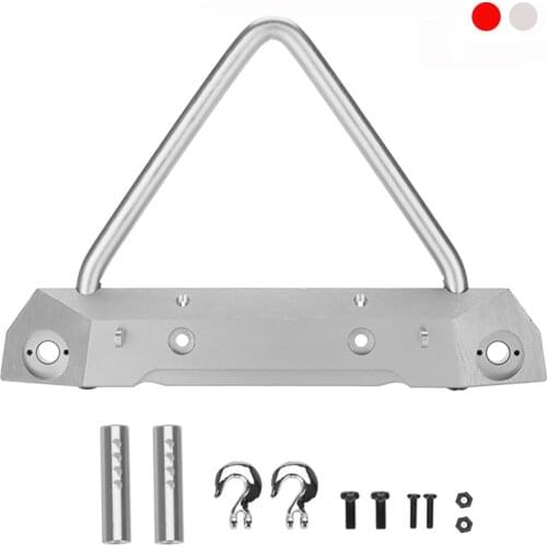 Special offer 2020new Aluminum alloy RC Rock Car Front Bumper for 1/10 RC Crawler Axial SCX10 ELECTRIC Upgrade Parts Red silver