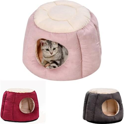 Warm Kennel Cat House Pet Nest Winter Cat Sleeping Bag Deep Sleep Semi-Closed Cat Tent Cat Bed Small Medium Dogs Pets Home Cave