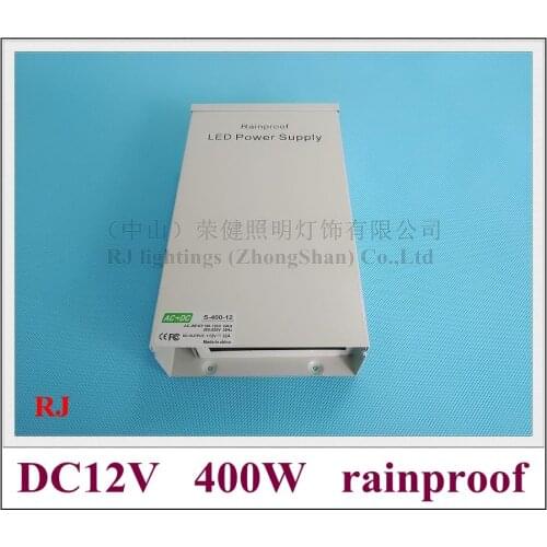 Rain-proof LED switching power supply LED switch power transformer 400W input AC100V-120V / AC200V-240V output DC12V 33A