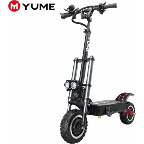 YUME Y11 Powerful 11" Dual Motor 6000W Off Road Tires Up to 80Mile&55mph Foldable Electric Scooter for Adults