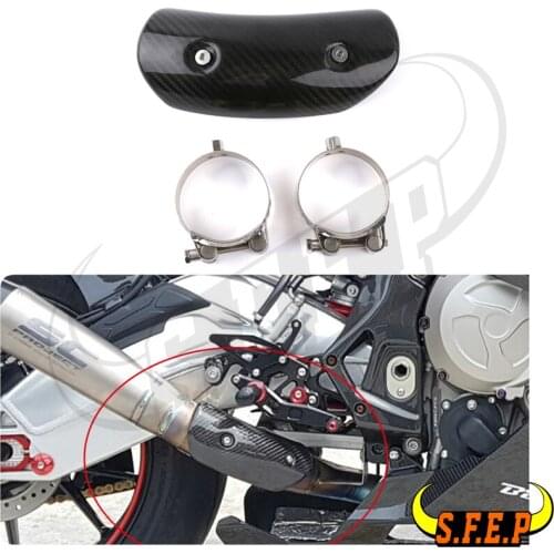 Motorcycle Fibre Carbon Discharge Protection Silencer Heat Pipe Protection Screen Coverage For Kawasaki Z650 & NINJA 650R/ER-6F