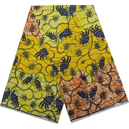 100%Cotton Best Quality African Style Party Dress Material For Sewing Real Wax Original Ankara Dye Print Fabric By Yards SP-ER