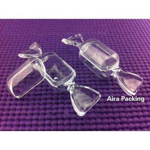 100pcs/lot 8G Candy Shape Cute Lipstick Storage Case, DIY Clear Plastic Eyeshadow Compacts, Blusher Box,Nail Art Decorations Pot