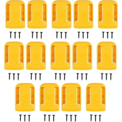 14-Packs Battery Holders For Dewalt 20V Mount Dock Fit For 20V 60V MAX Yellow (No Battery)