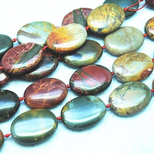 15pcs Nature Picaso Stone Stone Loose Beads Accessories Oval Shape 18x25mm Jewelry Components And Accessories Good Sells