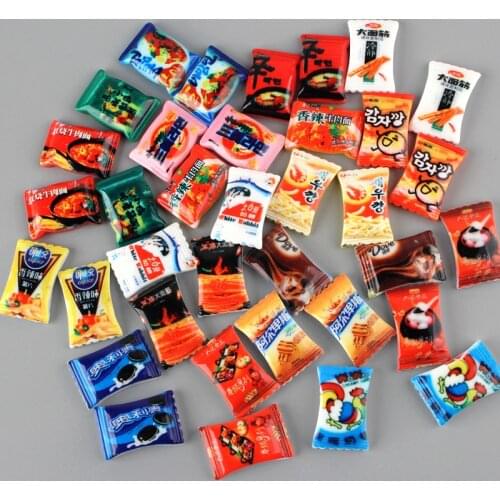 20pcs Miniature Dollhouse 1:12 Scale Instant Noodles Candy Pretend Food For Doll House Kitchen Toys