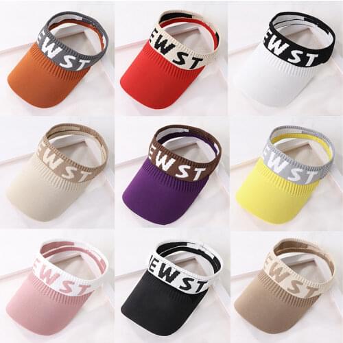 2021 Outdoor Sun Hats Unisex Baseball Caps Summer Knitting Wide Brim Visor Sun Hats Empty Top Sports Hats UV Protection Gorras