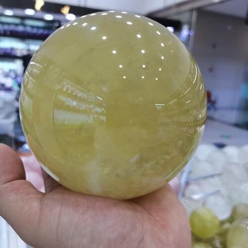 3-12cm Natural citrine Crystal sphere yellow quartz gemstone ball Reiki healing