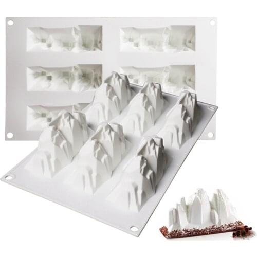 6 Cavity Iceberg Shape Silicone mold 3D Cake Mousse Mold Dessert Molds Cake Tools Cake Decorating Tools