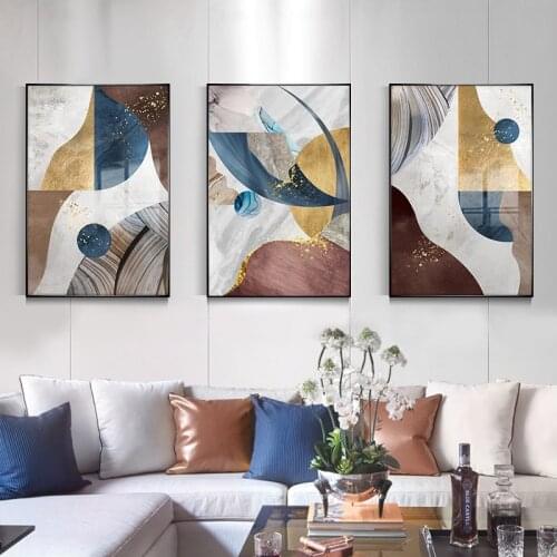 Abstract Geometric Marble Textur Canvas Painting Black and White Nordic Posters and Prints Wall Art Picture Living Room Decor