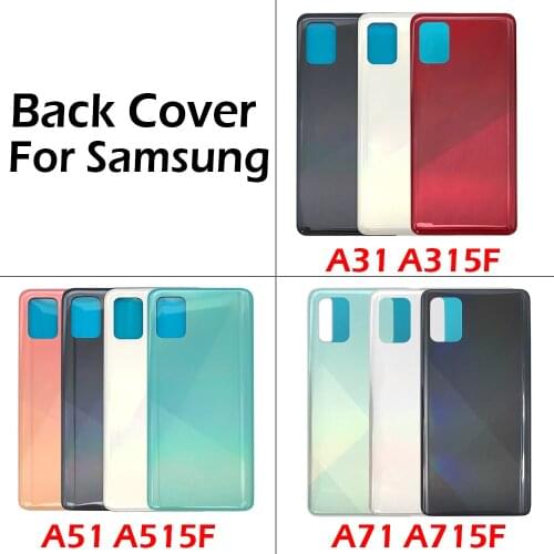 10PCS Back Cover Housing For Samsung Galaxy A31 A51 A71 Housing Frame Case Rear Back Battery Door With Adhesive