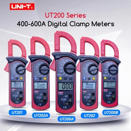 Digital Clamp Meter DC AC voltage AC current Resistance tester Diode test LCD backlight UNI-T UT200A UT200B UT200 UT201 UT202A