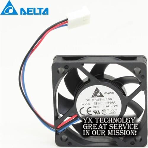 2pcs Delta Original new EFB0512HHA 5010 5cm 5mm 12V 0.2A thin server cooling fan for 50*50*10mm