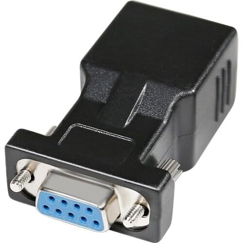 DTECH DB9 to RJ45 Serial Adapter RS232 Female to RJ-45 Female Ethernet Converter Compatible with Standard 9 Pin RS-232 Devices