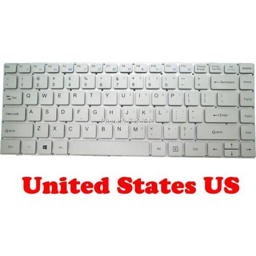 Laptop Keyboard For mediacom FLEXBOOK EDGE 13S M-FBE13S United States US/Italian IT Without Frame Silver