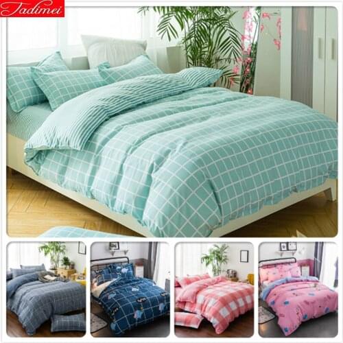 Bedding Set Cotton Bed Linen 3/4 pcs Child Kids Cotton Bedclothes Single Twin Full Queen King Size Duvet Cover Sheet Pillow Case
