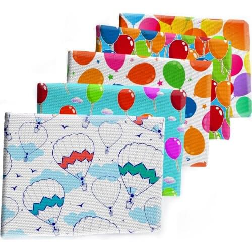 Colorful Balloon Pattern Printed Bullet Textured Liverpool Patchwork Tissue Kids home textile 50*145cm