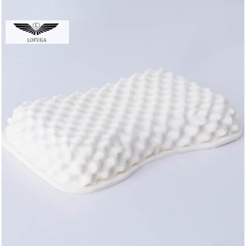Lofuka Women 100% Natural Latex Pillow Thailand Remedial Neck Sleep Protect Vertebrae Health Care Bedding Cervical Pillow Cover