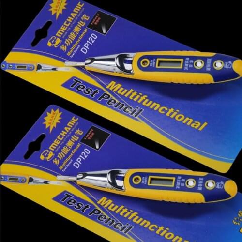 MECHANIC Multifunction Digital Test Pen LCD Digital Display Induction Measure Electrical Pen Electrician Voltage Detector Tester