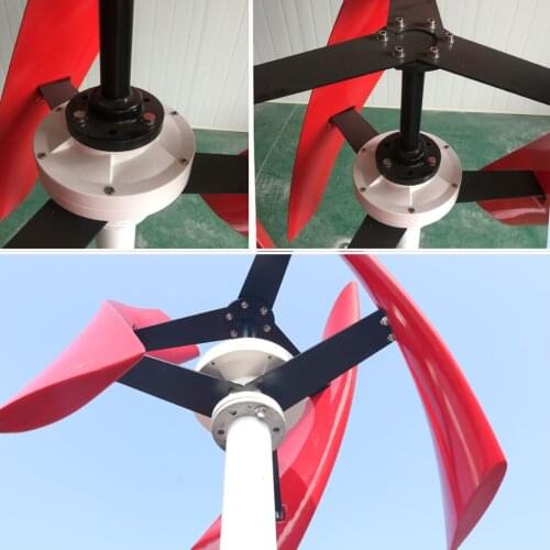New energy 400w 600w Red/White/Green Vertical Wind Turbine Generator Maglev Brushless with MPPT Controller