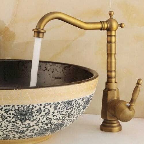 New Arrivals European Retro Style and Antique Surface Kitchen Faucet Bathroom Basin Faucet By Brass Sink Faucet Water Mixer Tap