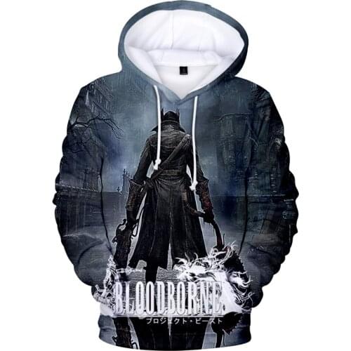 New Bloodborne 3D Hoodies Sweatshirt Men/women Print Game Hooded Classic Pullover Long Sleeve 3D Sweatshirt Autumn Hoodies
