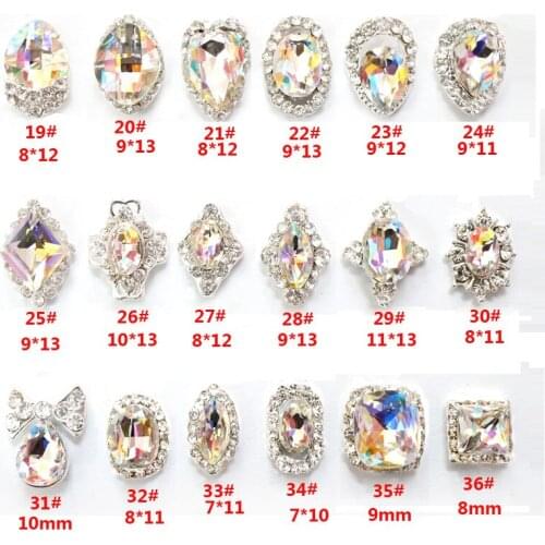 Factory Wholesales Super Shiny 10pcs K9 Teardrop Crystal Stone Nail Diamond Official Store Nails Nails Decorations New Arrive