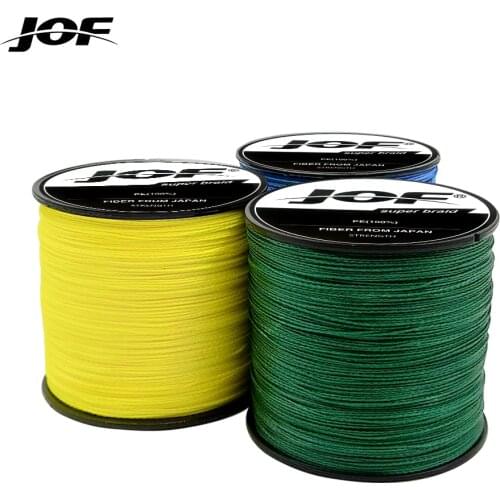 JOF 2021New 300M 4 Strands 8-80LB Braided Fishing Line PE Multilament Braid Lines wire Smoother Floating Line