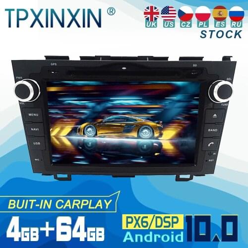 PX6 For Honda CRV 2006-2011 Android 10 Carplay Radio Player Car GPS Navigation Head Unit Car Stereo WIFI DSP BT