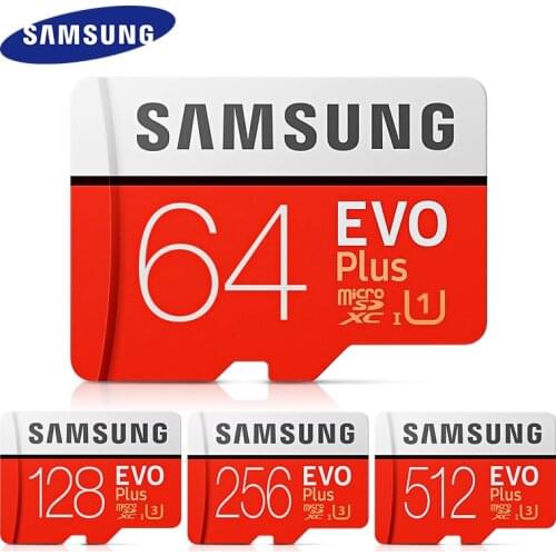 Samsung Memory Card 128GB 256GB Micro SD 100MB/S EVO+ Plus Class10 64GB TF/SD Micro Card UHS-1 U3 cartao de memoria with Adapter