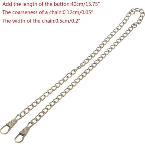 Metal Purse Chain Strap Handle Shoulder DIY Cross Body Bag Handbag Replacement
