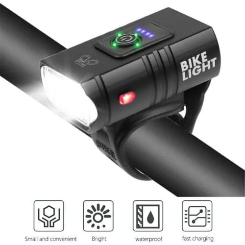 Bicycle Light LED Bike Front Lamp IP44 Waterproof 2 x T6 LED USB Rechargeable MTB Road Bike Headlight for Cycling Bicycle Part