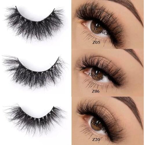 TDANCE Fluffy Lashes 3d Mink Lashes 13mm-20mm Soft Thick Natural Eyelashes Wholesale False Eyelash 1Pairs Makeup Reusable Lash