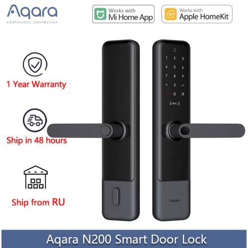 Aqara N200 Smart Door Lock Fingerprint Bluetooth Password NFC Unlock Smart Linkage With Doorbell Works With Mijia Apple HomeKit