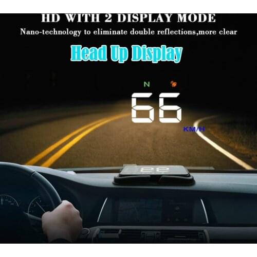 Universal Auto Car HUD On-Board Computer GPS Speedometer Head Up Display 3.5Inch Digital Over Speed Alert Windshield Projetor